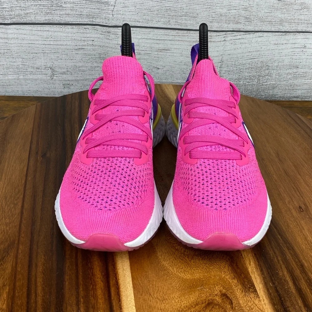 Nike Epic React Flyknit 2 Laser Fuchsia Pink Running Shoe CK0821-600 Women’s 6